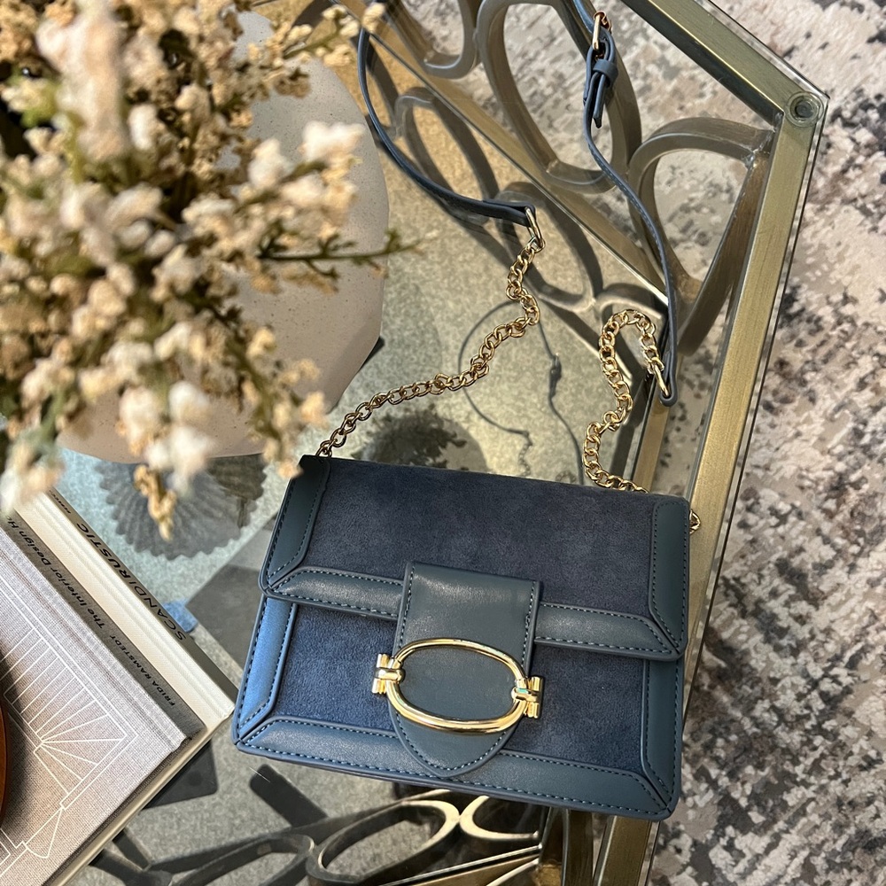 Blue Suede Purse